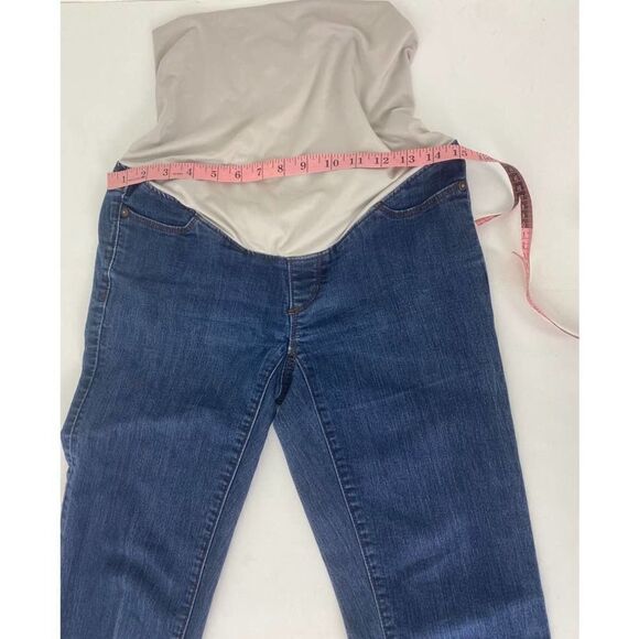 Ann Taylor LOFT Maternity Skinny Jeans Blue Full Panel Pregnancy - Size 2 - Picture 3 of 12